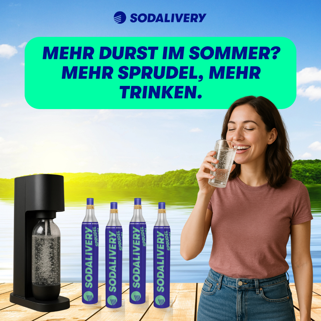 Im Sommer viel Wasser trinken